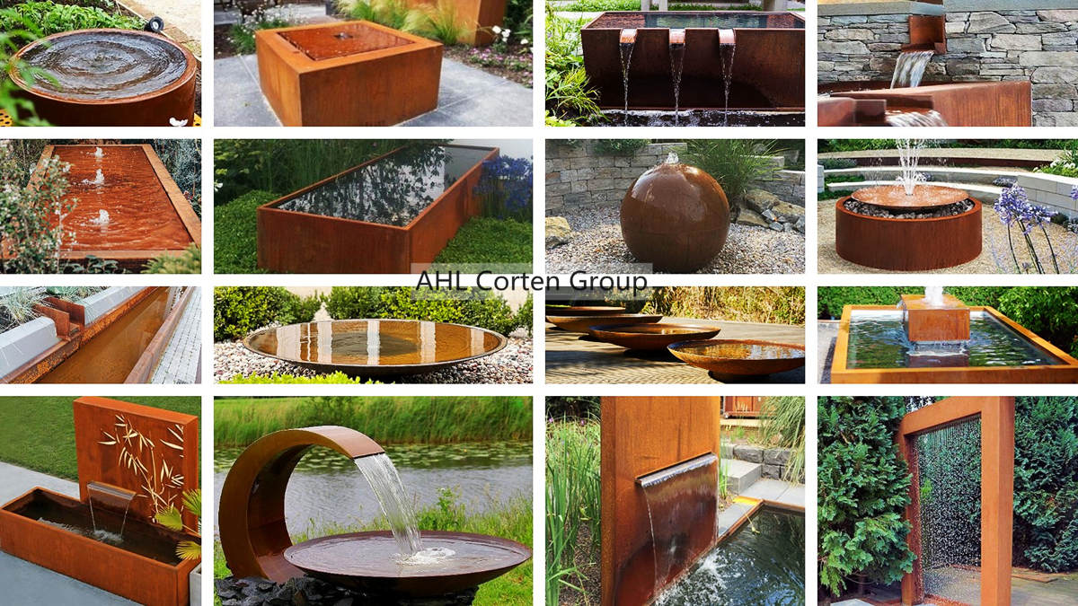 Corten Garden Water Fountain